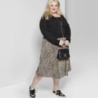 Women's Plus Size Butter French Terry Zip-up Hoodie - Wild Fable Black