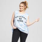 Women's Plus Size Weekend So Hard Tie Dye Graphic Muscle Tank - Fifth Sun (juniors') Blue