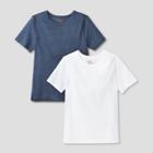 Kids' 2pk Adaptive Short Sleeve T-shirt - Cat & Jack White/navy