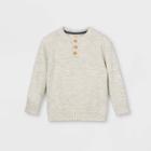 Toddler Boys' Knit Henley Pullover Sweater - Cat & Jack Heather Gray