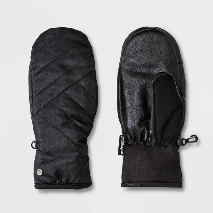 Women's Quilted Ski Mitten With Neoprene Cuff - C9 Champion S/m One Size, Women's, Black