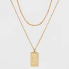 No Brand 14k Gold Dipped 'taurus' Pendant Necklace - Gold