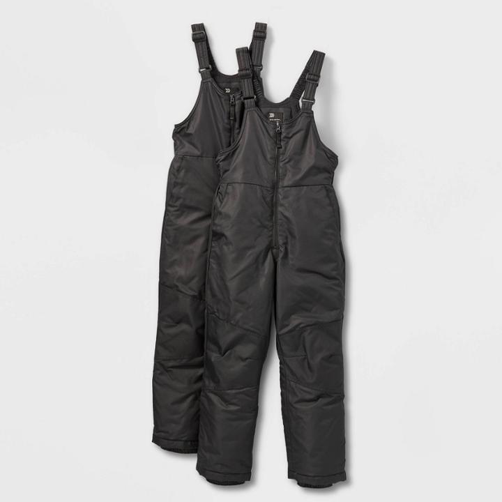 Kids' 2pk Snow Bib - All In Motion Black