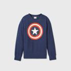 Boys' Marvel Captain America Fleece Sweatshirt - Blue