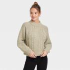 Women's Mock Turtleneck Pullover Sweater - Universal Thread Gray