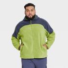 Men's Big & Tall Fleece Full Zip Sweatshirt - All In Motion Olive Green Xxxl