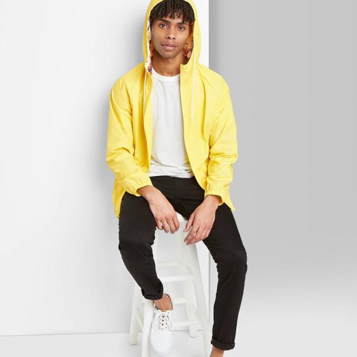 Men's Iridescent Windbreaker Jacket - Original Use Yellow