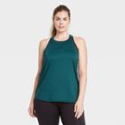 Women's Shadow Striped Tank Top - All In Motion Teal Xs, Women's, Blue