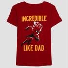 Disney Toddler's 'incredible Like Dad' Short Sleeve Graphic T-shirt - Red