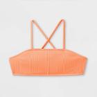Girls' Ribbed Bikini Swim Top - Art Class Orange