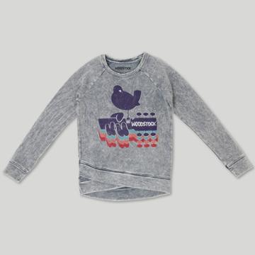 Girls' Woodstock Music & Art Fair Fleece Sweatshirt - Gray