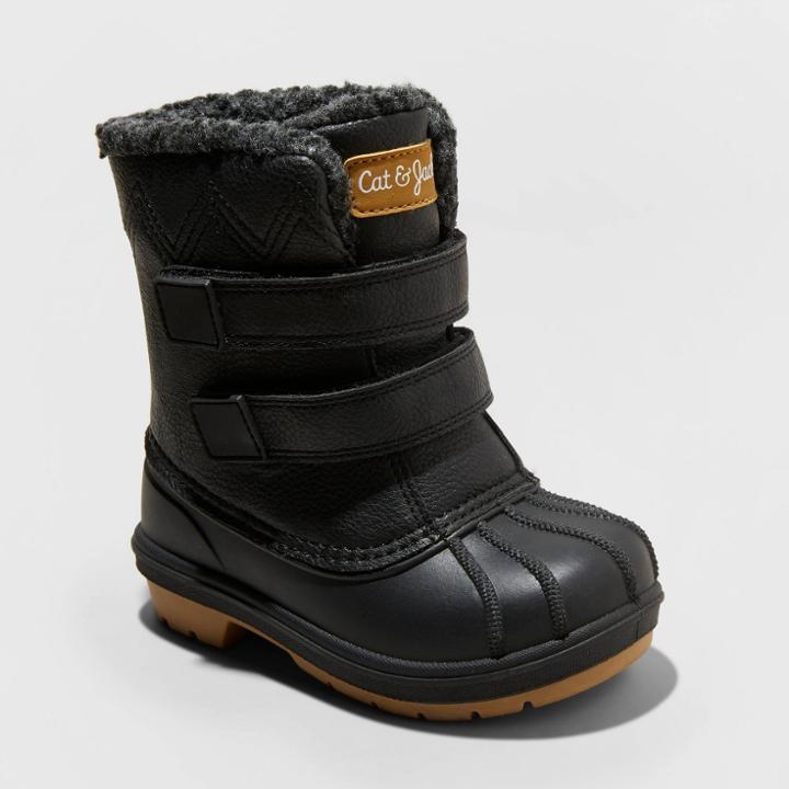 Toddler Boys' Denver Winter Boots - Cat & Jack Black