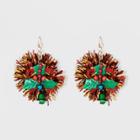 Target Christmas Wreath Earrings - True Green/red