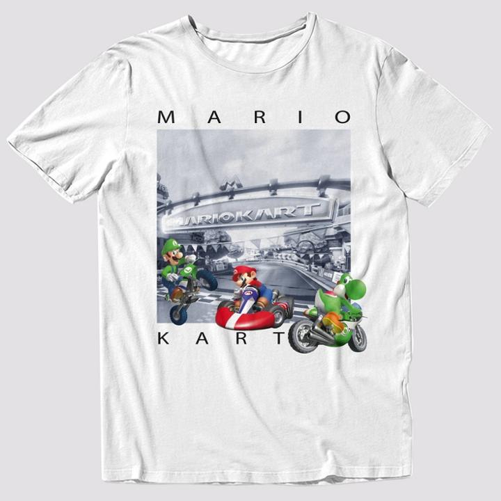 Men's Mario Kart Short Sleeve Graphic T-shirt - White