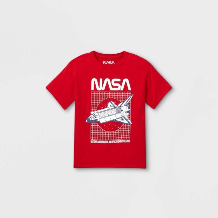 Boys' Nasa Short Sleeve Graphic T-shirt - Red