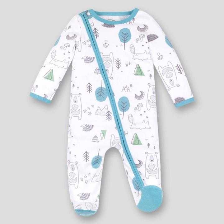 Lamaze Baby Boys' Organic Cotton Modern Woodland Sleep N' Play - Mint Newborn, Green