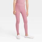 Girls' V-waist Pocket Leggings - Art Class Rose Pink