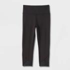 Girls' Performance Cropped Leggings - All In Motion Black