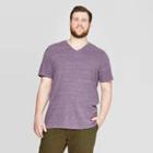 Men's Big & Tall Novelty V-neck T-shirt - Goodfellow & Co Blue Violet