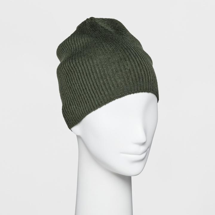 Target Women's Single Layer Ribbed Beanie - Wild Fable Green