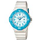 Women's Dive Style Watch With Glossy Strap With Blue Accents White (lrw200h-2bvcf) - Casio
