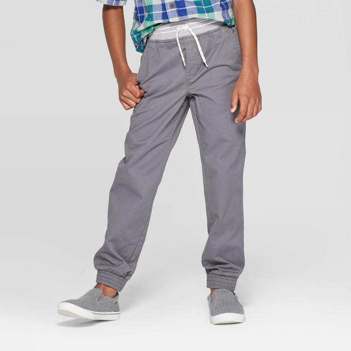 Oversizeboys' Jogger Pants - Cat & Jack Gray 12 Husky, Boy's