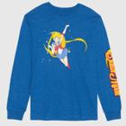 Men's Sailor Moon Long Sleeve Graphic T-shirt - Royal Blue