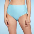 Women's Shirred High Waist Medium Coverage Bikini Bottom - Kona Sol