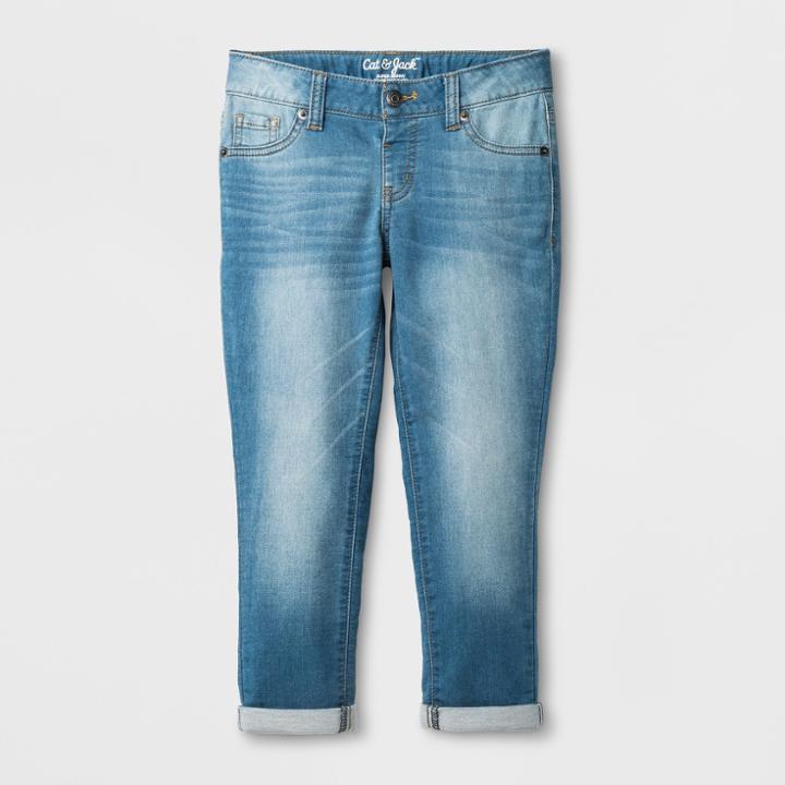 Plus Size Girls' Super Skinny Crop Denim - Cat & Jack Medium Denim Wash