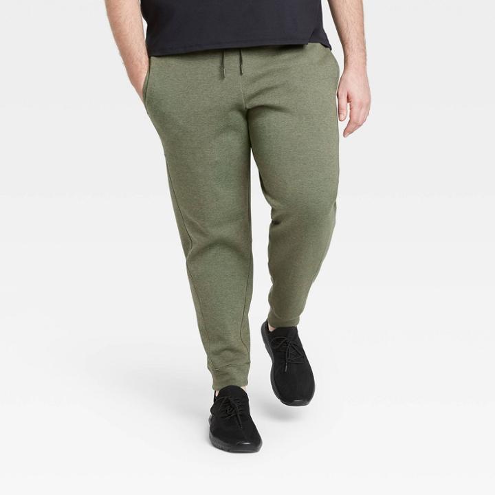Men's Premium Fleece Jogger Pants - All In Motion Olive Green S, Men's, Size: Small, Green Green