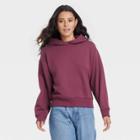 Women's Hooded Fleece Sweatshirt - A New Day Burgundy