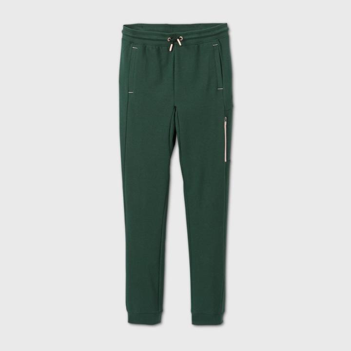 Boys' French Terry Jogger Pants - All In Motion Deep Green