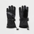 Boys' Solid With Zipper Pocket Gloves - C9 Champion Black 8-16, Boy's, Black Gray