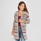 Women's Striped Open Cardigan - Knox Rose Gray