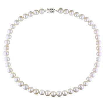 Allura Cultured Freshwater Pearl Necklace In Sterling