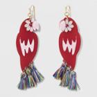 Sugarfix By Baublebar Tassels Parrot Drop Earrings, Women's,