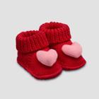 Baby Girls' Knitted Heart Slippers - Just One You Made By Carter's Red Newborn