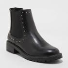 Women's Campbell Double Gore Studded Chelsea Boots - Universal Thread Black