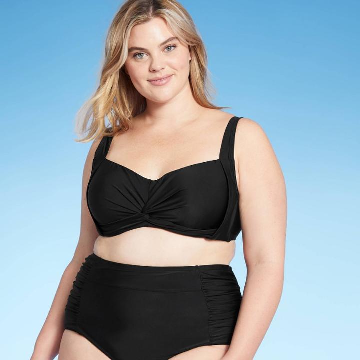 Kona Sol Women's Plus Size Twist-front Bikini Top - Kona