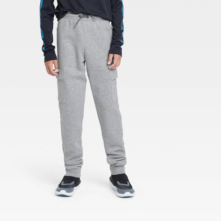 Boys' Cargo Fleece Joggers - All In Motion Gray