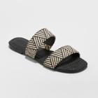Women's Anniemae Wide Width Woven Slide Sandal - Universal Thread Black 8.5w,