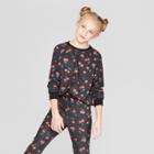 Girls' Fuzzy Pullover - Art Class Black