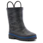 Washington Shoe Company Toddler Boys' Harland Faux Fur Line Pixel Camo Rain Boots - Gray 9/10,