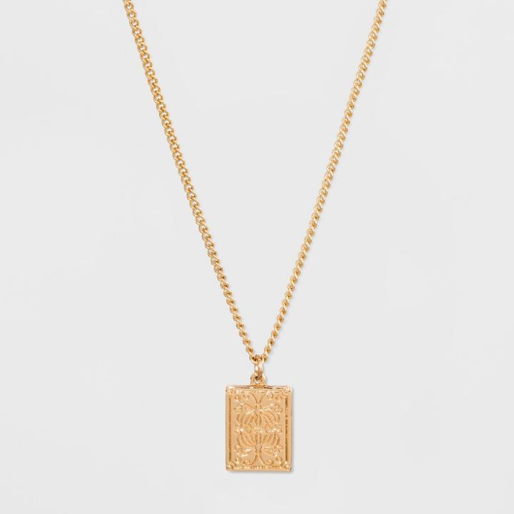 Soul Tarot Card Charm Necklace - Wild Fable Gold