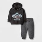 Baby Boys' 2pc Guns N' Roses Long Sleeve Fleece Pullover And Jogger Set - Black Newborn
