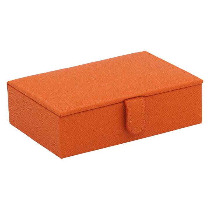 Wolf 3 Compartment Travel Jewelry Case With Mirror - Orange, Adult Unisex