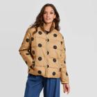 Women's Polka Dot Puffer Jacket - Who What Wear Brown
