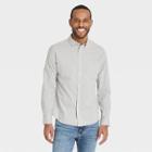 Men's Slim Fit Stretch Poplin Long Sleeve Button-down Shirt - Goodfellow & Co Thundering Gray