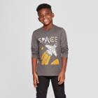 Boys' Long Sleeve Space Graphic T-shirt - Cat & Jack Charcoal