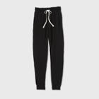 Women's Smocked Waist French Terry Lounge Joggers - Colsie Black